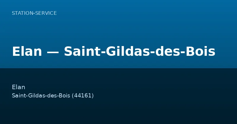 Elan — Saint-Gildas-des-Bois
