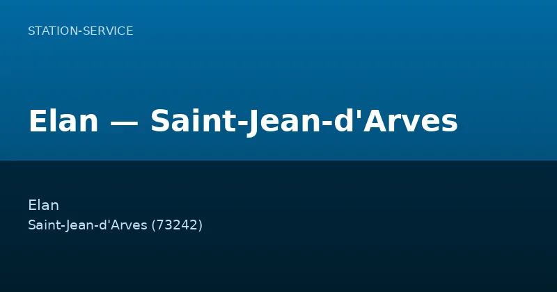 Elan — Saint-Jean-d'Arves