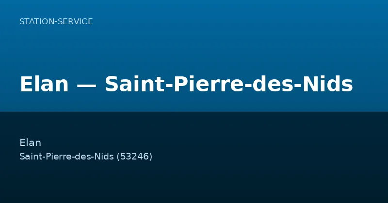 Elan — Saint-Pierre-des-Nids