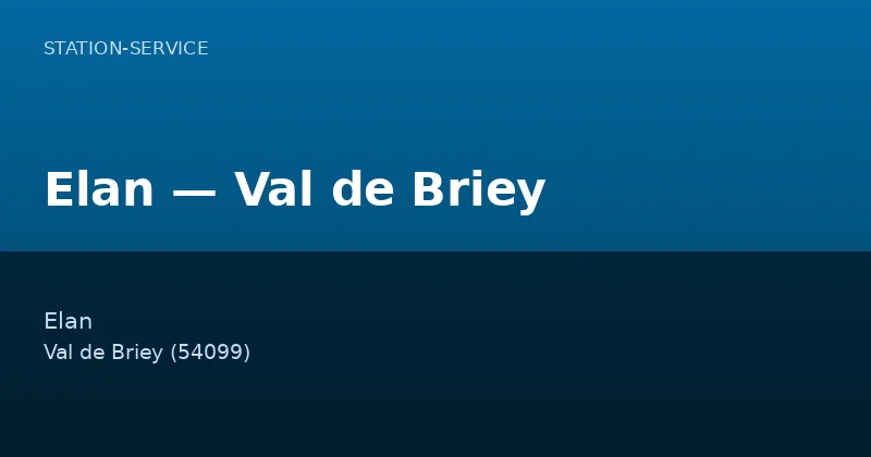 Elan — Val de Briey