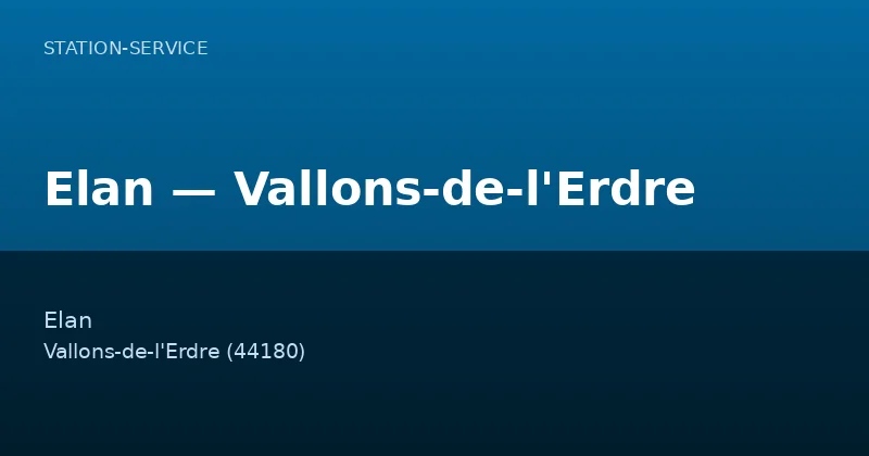 Elan — Vallons-de-l'Erdre