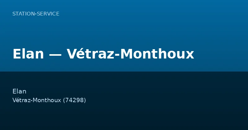 Elan — Vétraz-Monthoux