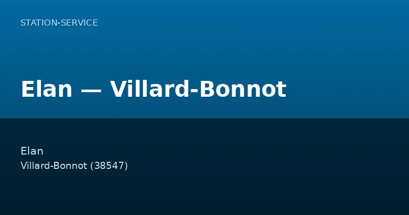 Elan — Villard-Bonnot