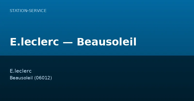 E.leclerc — Beausoleil