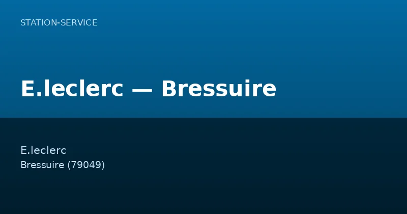 E.leclerc — Bressuire