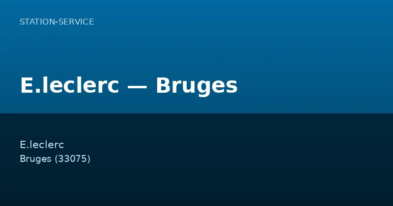 E.leclerc — Bruges