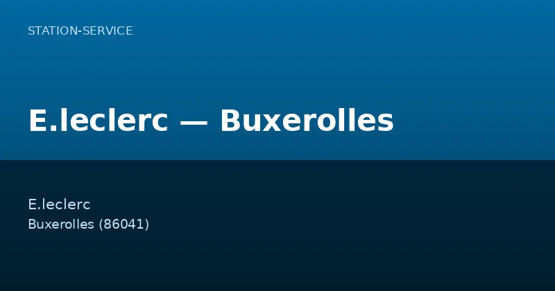 E.leclerc — Buxerolles