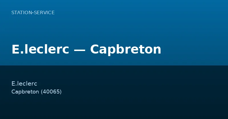 E.leclerc — Capbreton