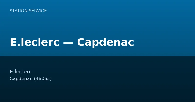 E.leclerc — Capdenac