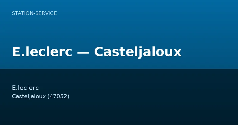 E.leclerc — Casteljaloux