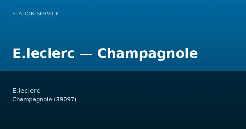 E.leclerc — Champagnole