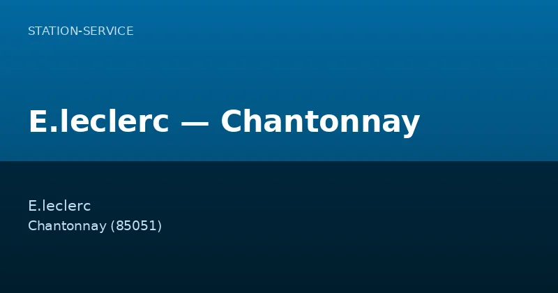 E.leclerc — Chantonnay