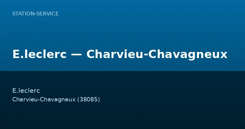 E.leclerc — Charvieu-Chavagneux