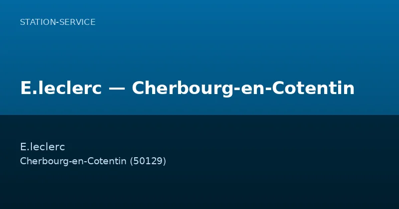 E.leclerc — Cherbourg-en-Cotentin
