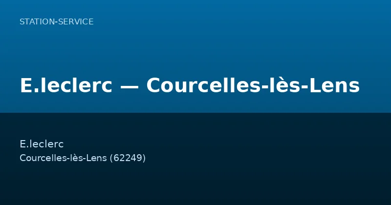 E.leclerc — Courcelles-lès-Lens