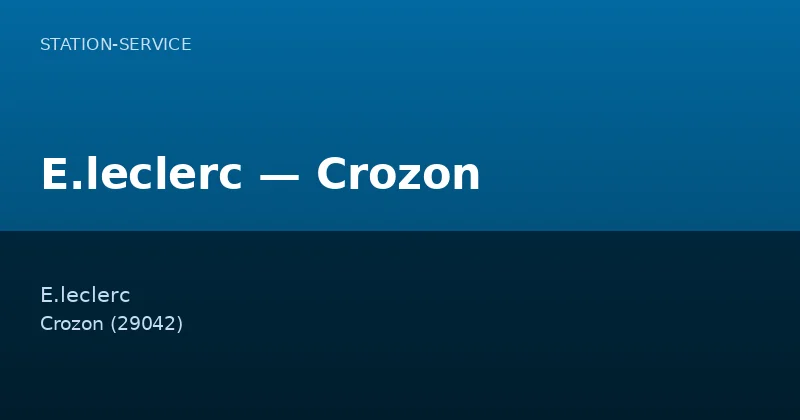 E.leclerc — Crozon