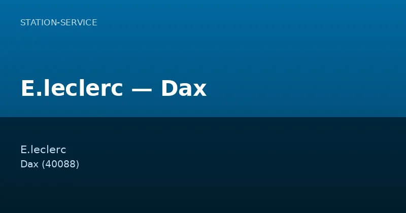 E.leclerc — Dax