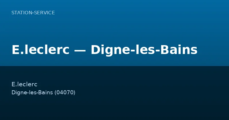 E.leclerc — Digne-les-Bains