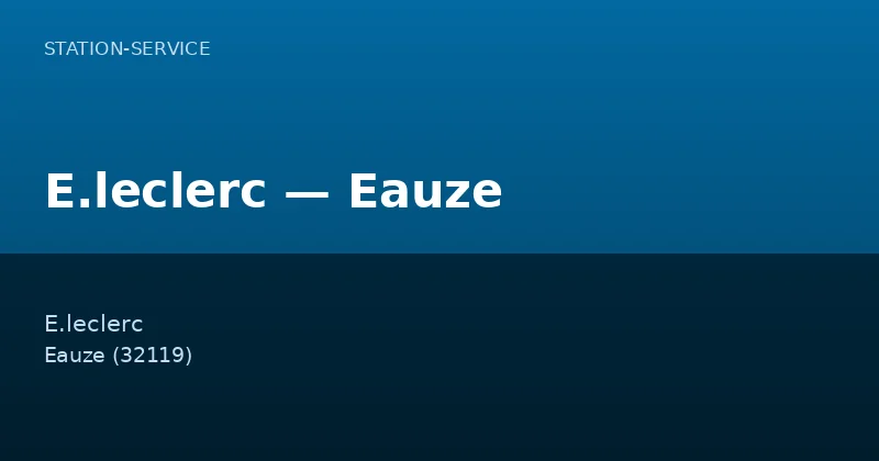 E.leclerc — Eauze