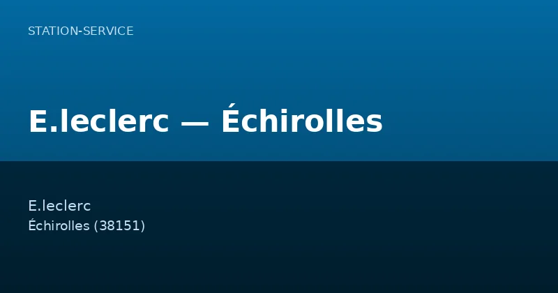 E.leclerc — Échirolles