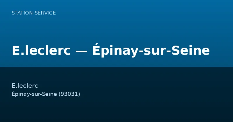 E.leclerc — Épinay-sur-Seine
