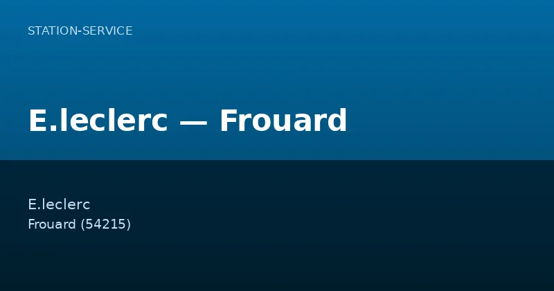 E.leclerc — Frouard