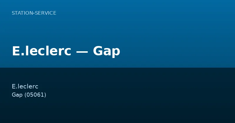 E.leclerc — Gap