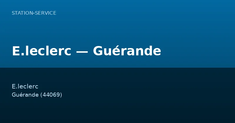 E.leclerc — Guérande