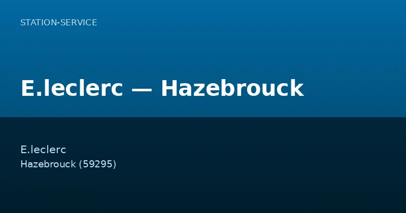 E.leclerc — Hazebrouck