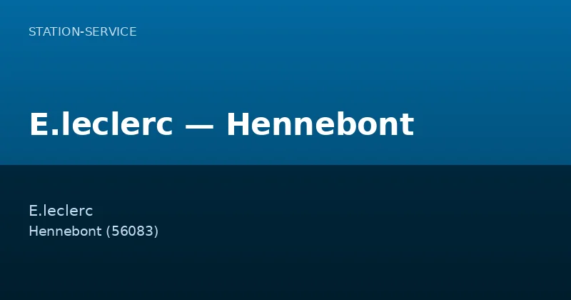 E.leclerc — Hennebont