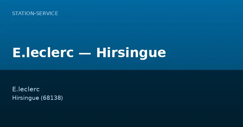 E.leclerc — Hirsingue
