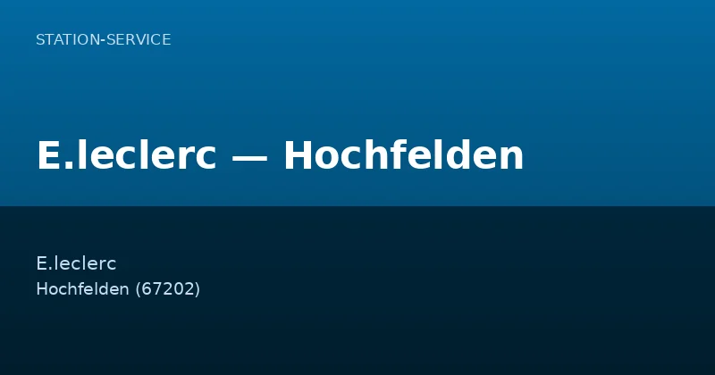 E.leclerc — Hochfelden
