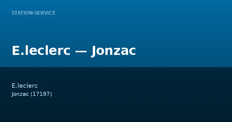 E.leclerc — Jonzac