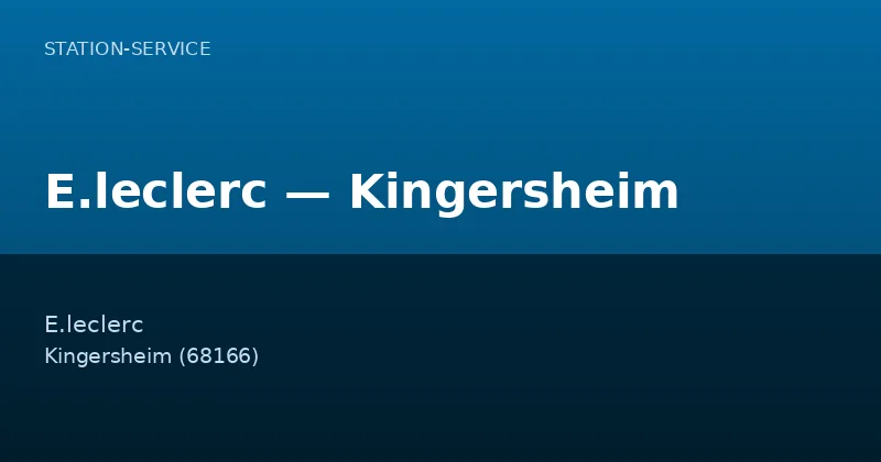 E.leclerc — Kingersheim