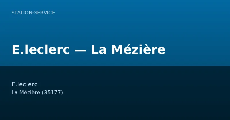 E.leclerc — La Mézière
