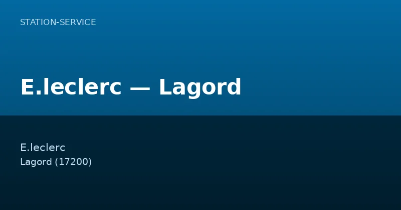 E.leclerc — Lagord