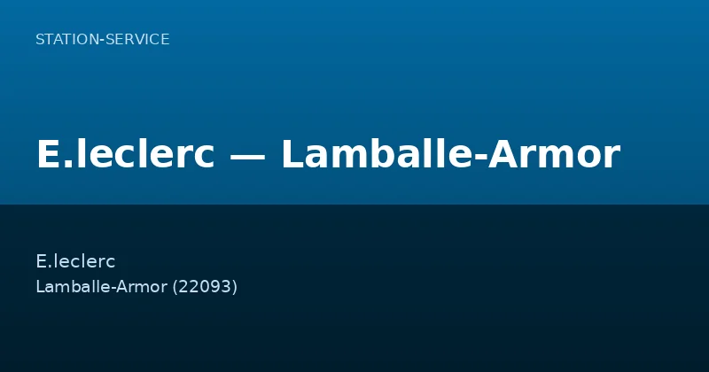 E.leclerc — Lamballe-Armor