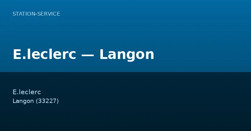 E.leclerc — Langon