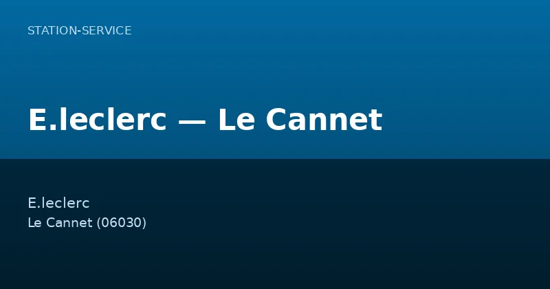E.leclerc — Le Cannet