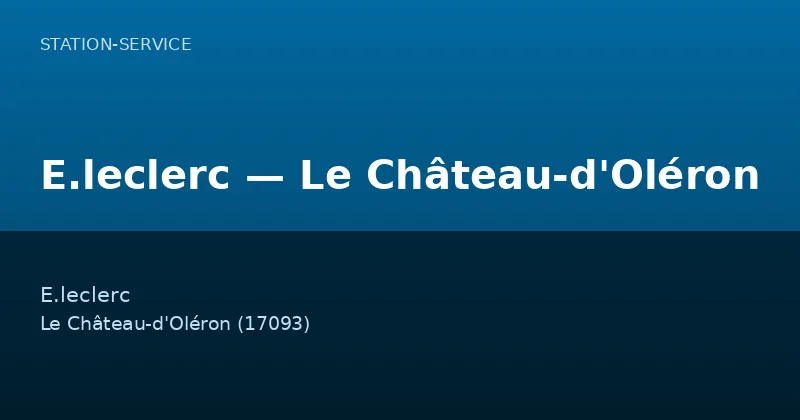 E.leclerc — Le Château-d'Oléron