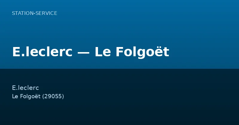 E.leclerc — Le Folgoët
