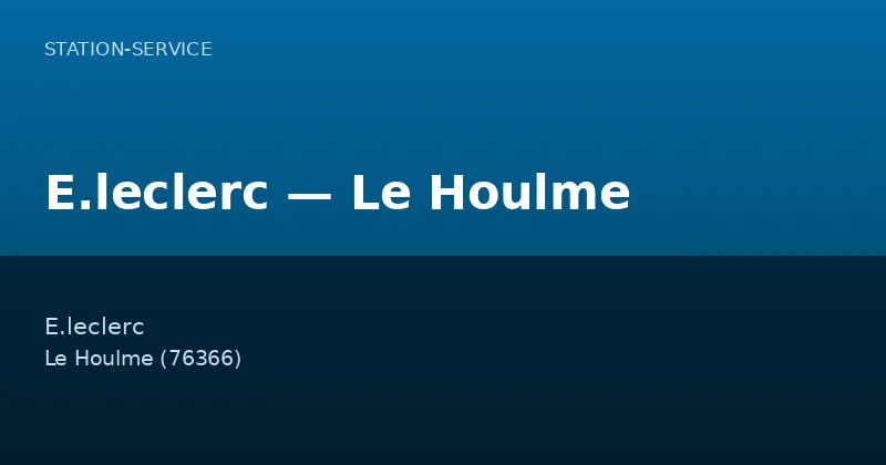 E.leclerc — Le Houlme
