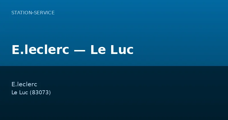 E.leclerc — Le Luc