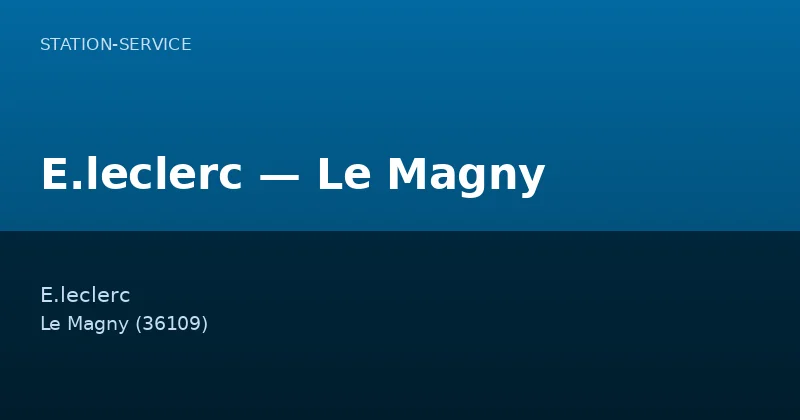 E.leclerc — Le Magny