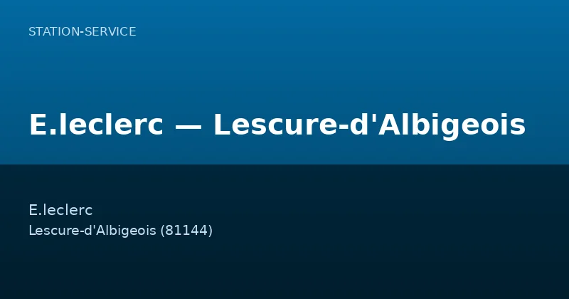 E.leclerc — Lescure-d'Albigeois