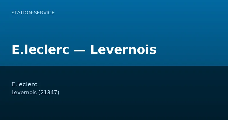 E.leclerc — Levernois