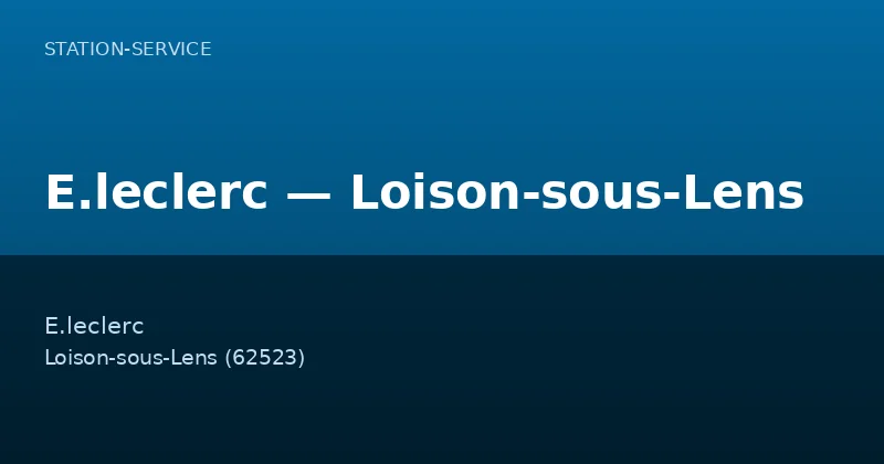 E.leclerc — Loison-sous-Lens