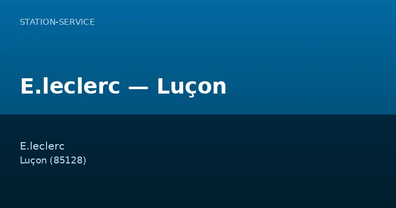 E.leclerc — Luçon