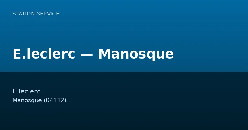 E.leclerc — Manosque
