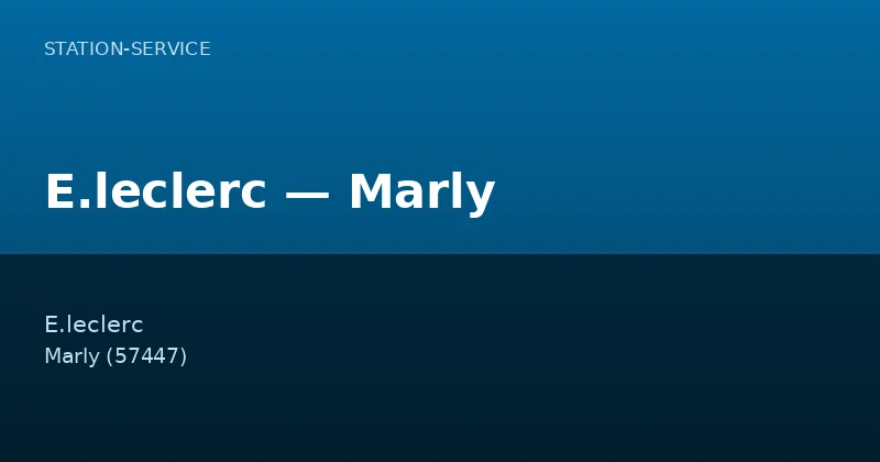 E.leclerc — Marly